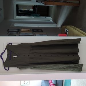 Madewell Lightspun Button-Front Tank Midi Dress